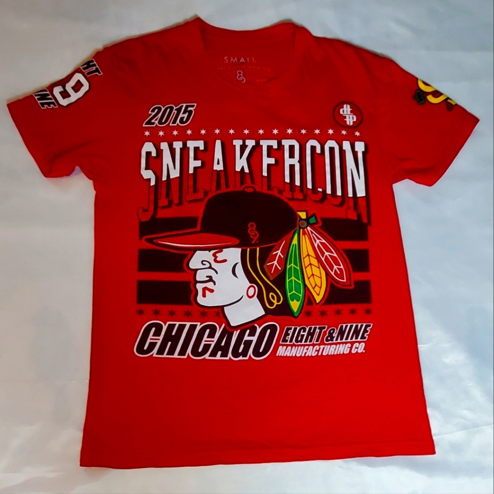 Sneaker Con Chicago 2015 Red Logo Tee 8 & 9 Men's Streetwear Size Small